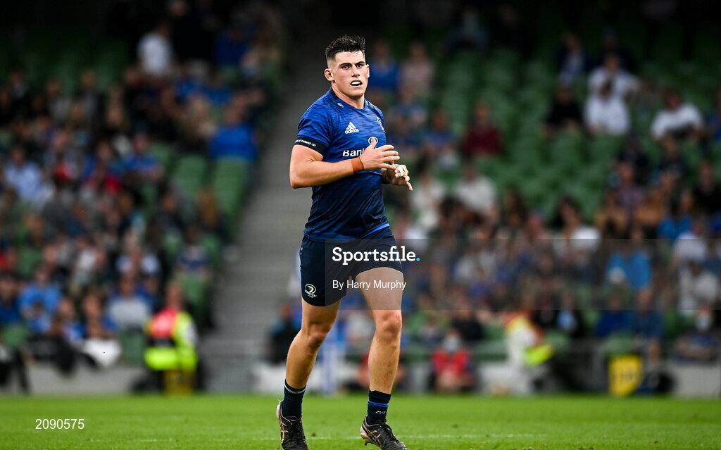 25 September 2021; Dan Sheehan of Leinster during the United Rugby Championship match between Leinster and Vodacom Bulls at the Aviva Stadium in Dublin. Photo by Harry Murphy/Sportsfile