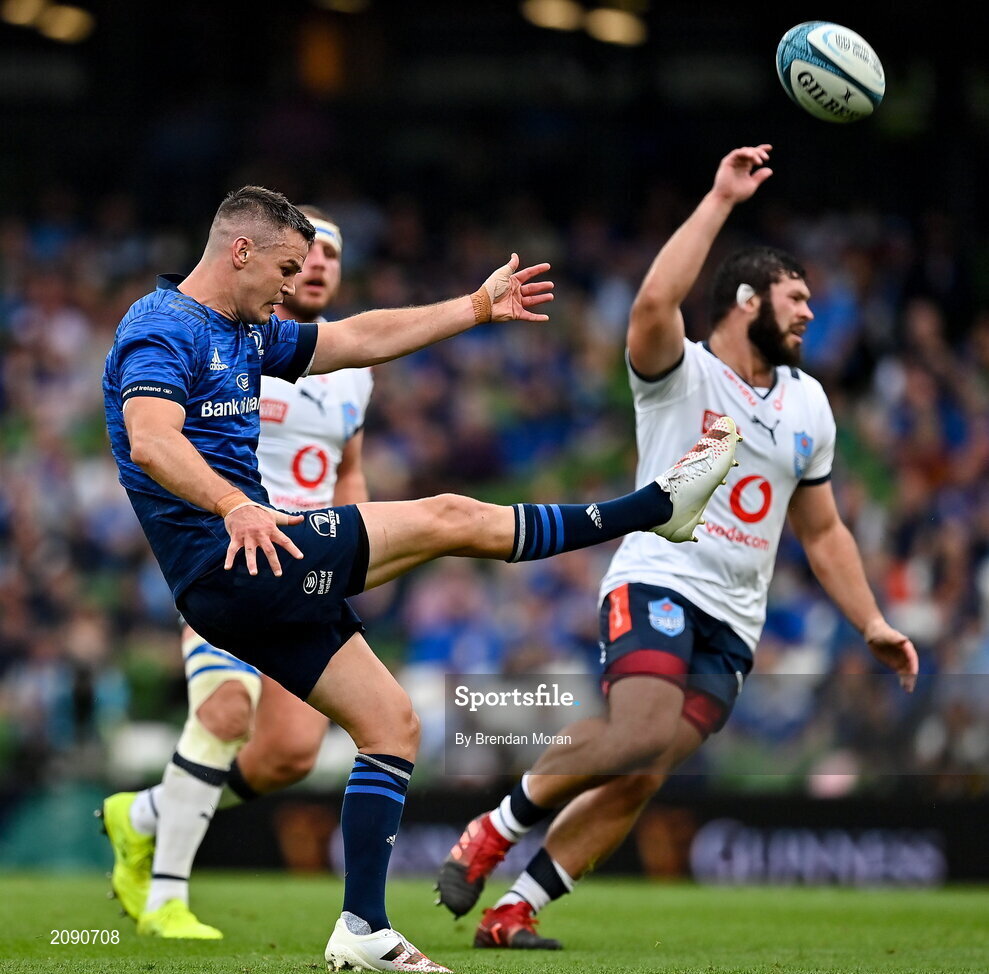 25 September 2021; Jonathan Sexton of Leinster during the United Rugby Championship match between Leinster and Vodacom Bulls at Aviva Stadium in Dublin. Photo by Brendan Moran/Sportsfile