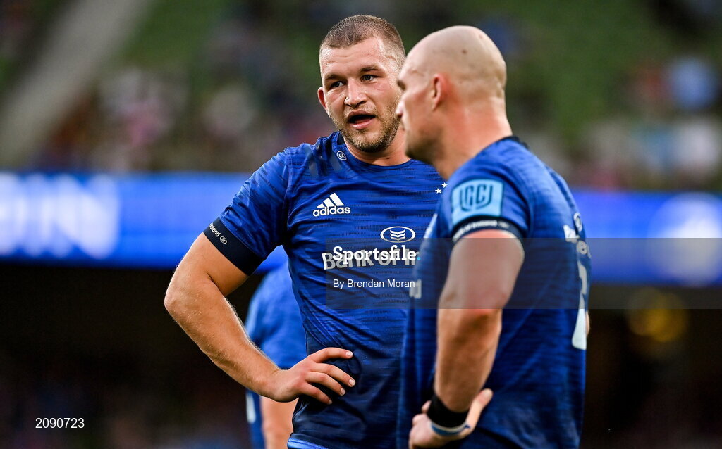 25 September 2021; Ross Molony of Leinster during the United Rugby Championship match between Leinster and Vodacom Bulls at Aviva Stadium in Dublin. Photo by Brendan Moran/Sportsfile