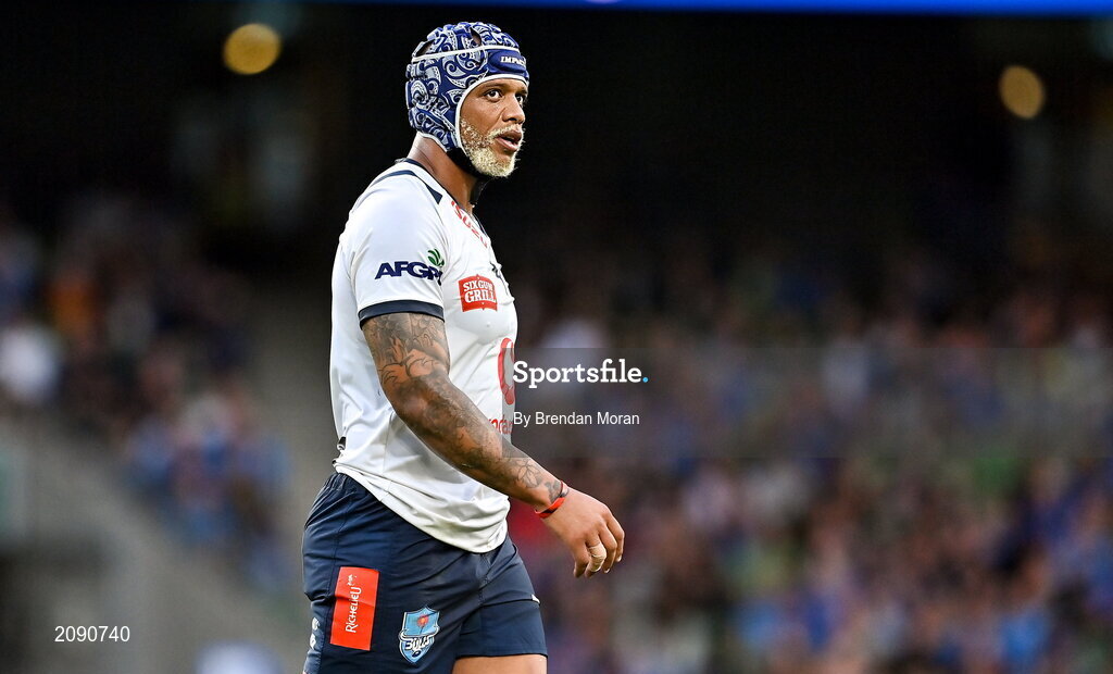 25 September 2021; Lionel Mapoe of Vodacom Bulls during the United Rugby Championship match between Leinster and Vodacom Bulls at Aviva Stadium in Dublin. Photo by Brendan Moran/Sportsfile