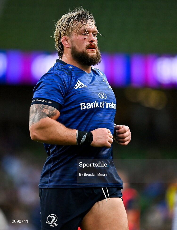 25 September 2021; Andrew Porter of Leinster during the United Rugby Championship match between Leinster and Vodacom Bulls at Aviva Stadium in Dublin. Photo by Brendan Moran/Sportsfile