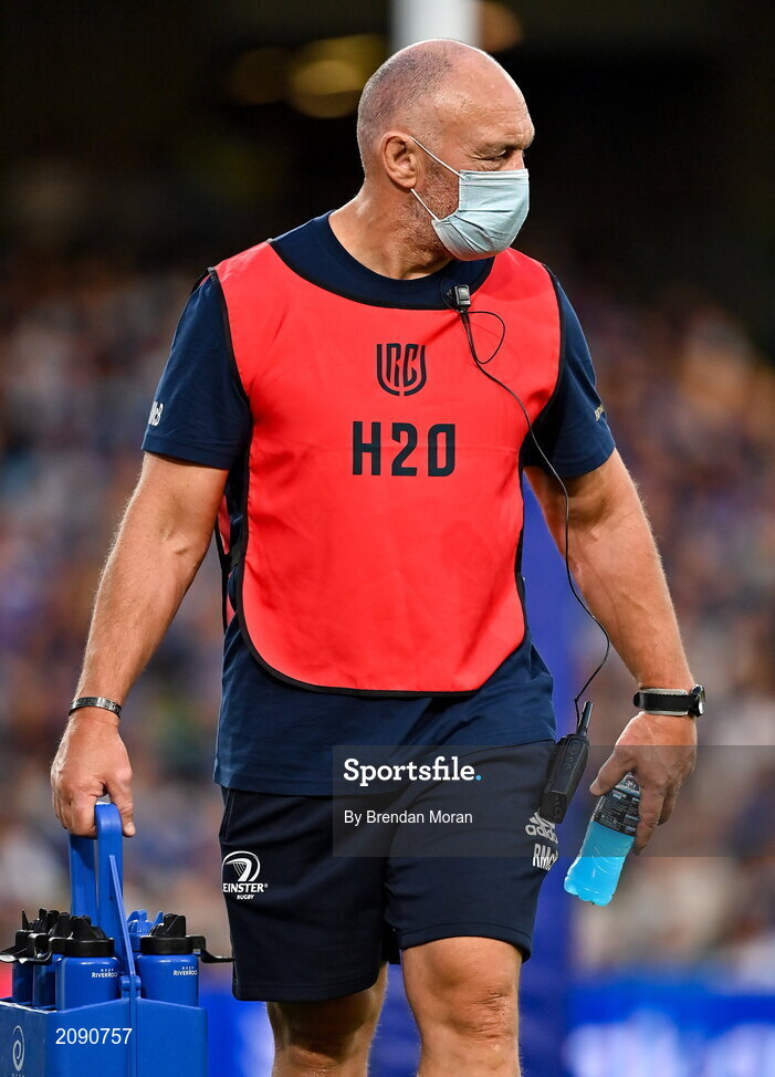 25 September 2021; Leinster forwards and scrum coach Robin McBryde during the United Rugby Championship match between Leinster and Vodacom Bulls at Aviva Stadium in Dublin. Photo by Brendan Moran/Sportsfile