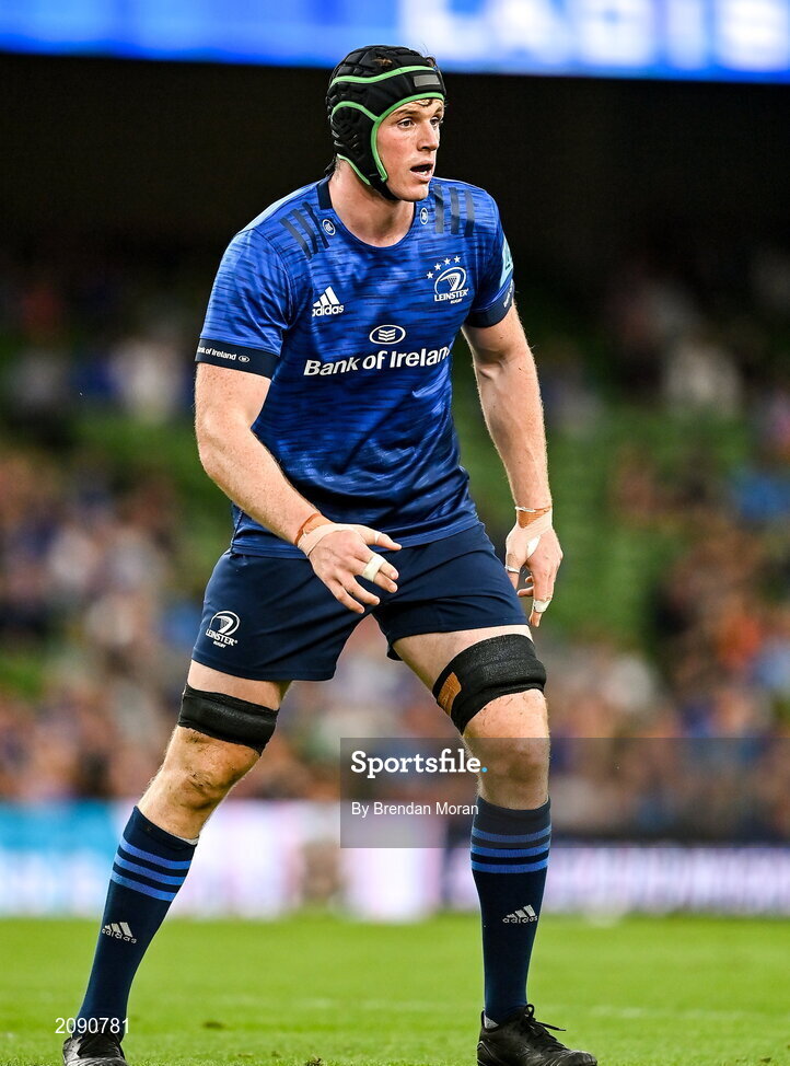 25 September 2021; Ryan Baird of Leinster during the United Rugby Championship match between Leinster and Vodacom Bulls at Aviva Stadium in Dublin. Photo by Brendan Moran/Sportsfile