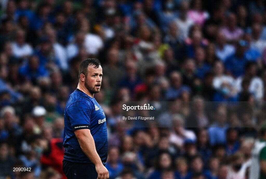 25 September 2021; Ed Byrne of Leinster during the United Rugby Championship match between Leinster and Vodacom Bulls at Aviva Stadium in Dublin.  Photo by David Fitzgerald/Sportsfile