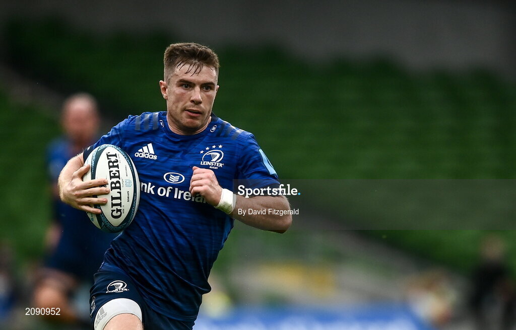 25 September 2021; Luke McGrath of Leinster during the United Rugby Championship match between Leinster and Vodacom Bulls at Aviva Stadium in Dublin.  Photo by David Fitzgerald/Sportsfile