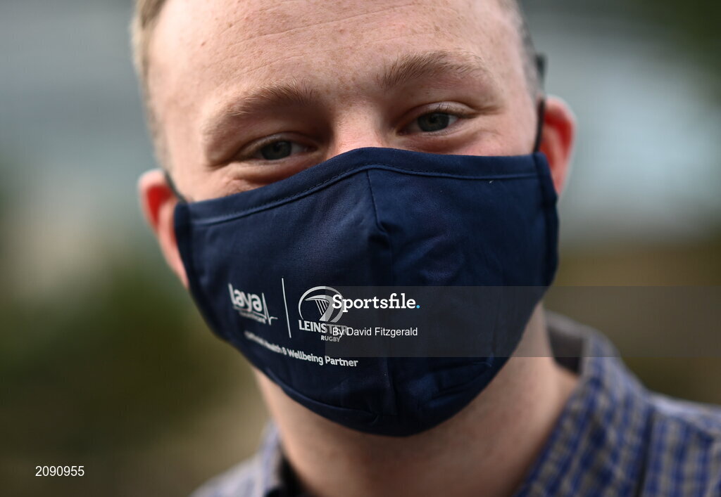 25 September 2021; Laya healthcare masks are seen outside the stadium prior to the United Rugby Championship match between Leinster and Vodacom Bulls at Aviva Stadium in Dublin.  Photo by David Fitzgerald/Sportsfile