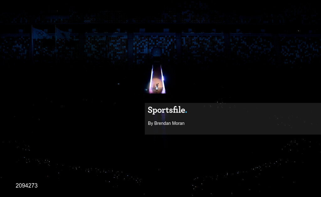 23 July 2021; Naomi Osaka of Japan carries the Olympic torch before lighting the Olympic flame during the 2020 Tokyo Summer Olympic Games opening ceremony at the Olympic Stadium in Tokyo, Japan. Photo by Brendan Moran/Sportsfile
