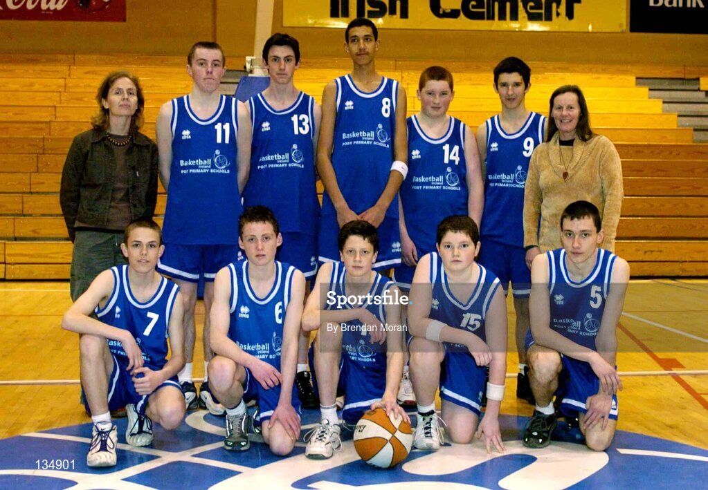 23 March 2004; The Dunshaughlin Community College team. All-Ireland Schoolboys Basketball League, U16 'C'  Final, Dunshaughlin Community College, Meath v St Pat's, Shannon, Co. Clare, ESB Arena, Tallaght, Dublin. Picture credit; Brendan Moran / SPORTSFILE *EDI*
