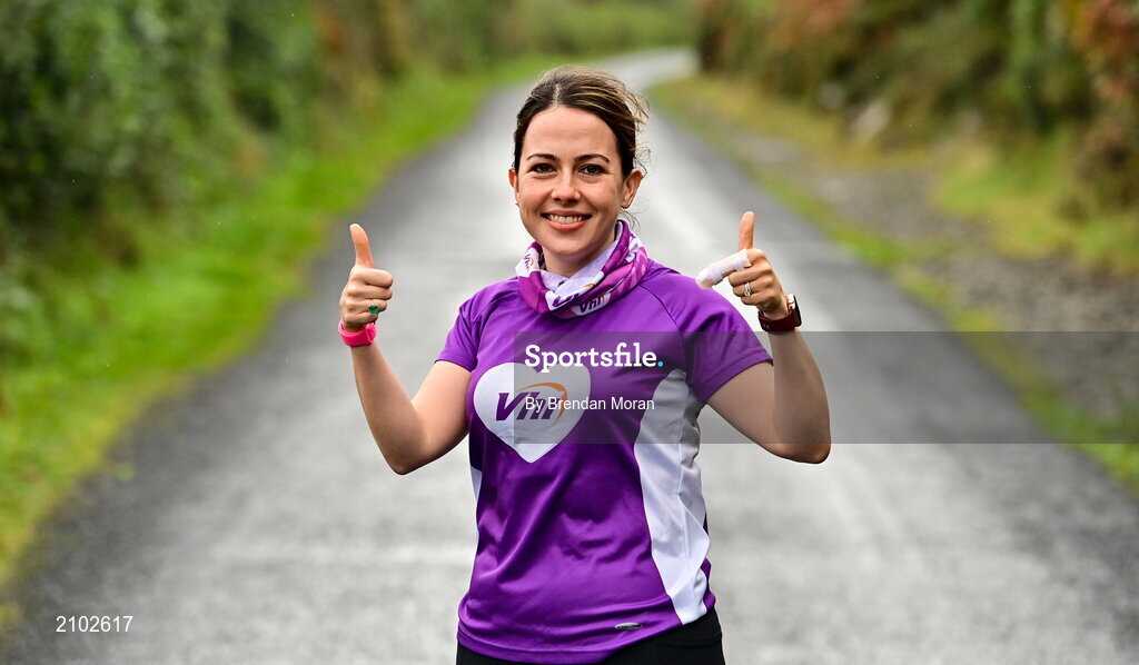 23 October 2021; Parkrun Ireland in partnership with Vhi, added a new parkrun at Achill Greenway on Saturday, 23rd of October, with the introduction of the Achill Greenway parkrun at Achill Greenway, Great Western Greenway in Achill, Mayo. Parkruns take place over a 5km course weekly, are free to enter and are open to all ages and abilities, providing a fun and safe environment to enjoy exercise. To register for a parkrun near you visit www.parkrun.ie. Pictured at the parkrun is Nicola Shields from VHI. Photo by Brendan Moran/Sportsfile