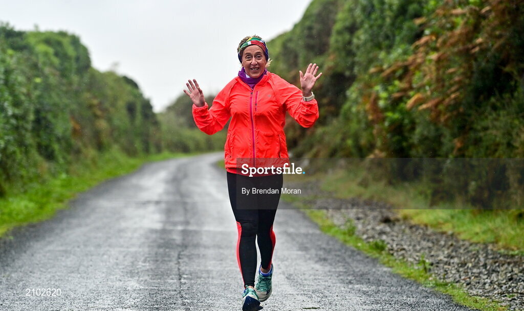 23 October 2021; Parkrun Ireland in partnership with Vhi, added a new parkrun at Achill Greenway on Saturday, 23rd of October, with the introduction of the Achill Greenway parkrun at Achill Greenway, Great Western Greenway in Achill, Mayo. Parkruns take place over a 5km course weekly, are free to enter and are open to all ages and abilities, providing a fun and safe environment to enjoy exercise. To register for a parkrun near you visit www.parkrun.ie. Pictured at the parkrun is Roisín Toal from Armagh. Photo by Brendan Moran/Sportsfile