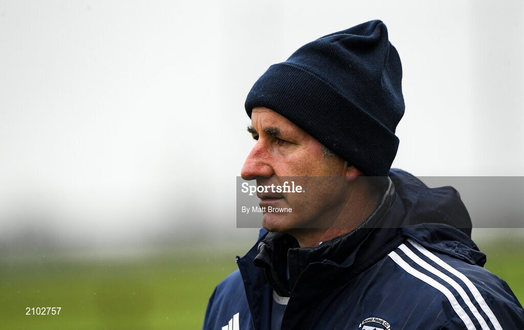 23 October 2021; Westport St Patrick's manager Martin Calvey during the Mayo County Senior Club Football Championship Quarter-Final match between Westport St Patrick's and Ballina Stephenites at Connacht GAA Centre in Bekan, Mayo. Photo by Matt Browne/Sportsfile