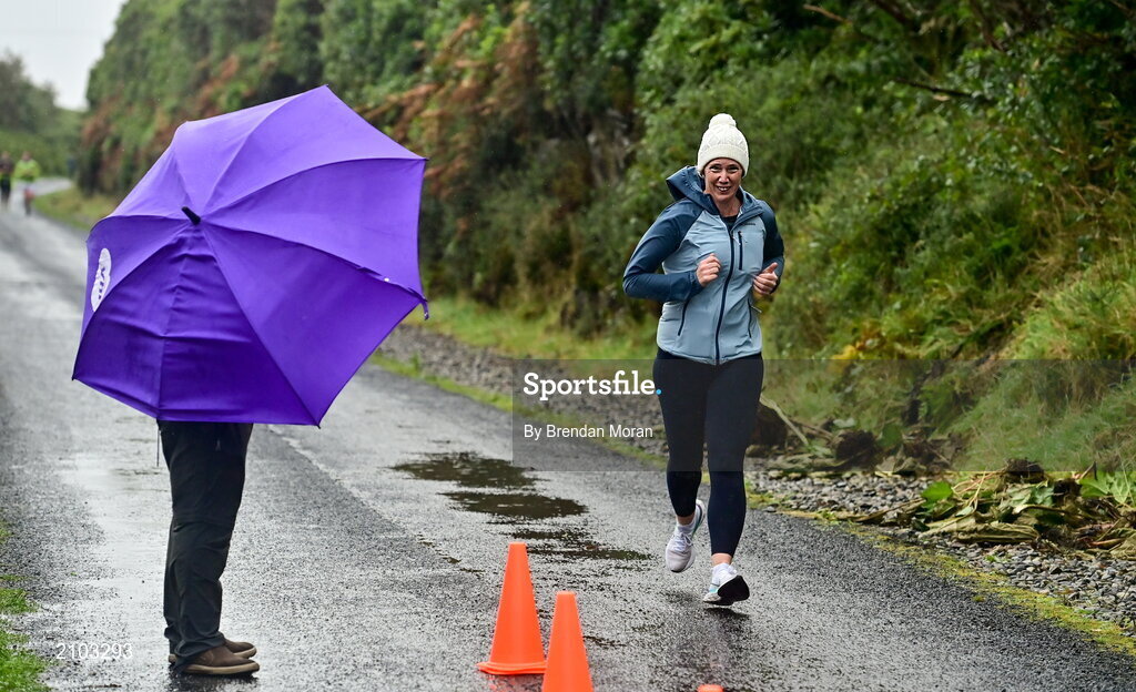 23 October 2021; Parkrun Ireland in partnership with Vhi, added a new parkrun at Achill Greenway on Saturday, 23rd of October, with the introduction of the Achill Greenway parkrun at Achill Greenway, Great Western Greenway in Achill, Mayo. Parkruns take place over a 5km course weekly, are free to enter and are open to all ages and abilities, providing a fun and safe environment to enjoy exercise. To register for a parkrun near you visit www.parkrun.ie. Pictured at the parkrun is Anna Connor of Mayo County Council. Photo by Brendan Moran/Sportsfile
