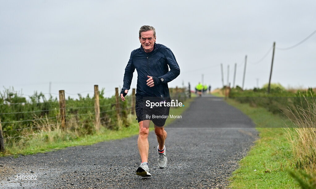 23 October 2021; Parkrun Ireland in partnership with Vhi, added a new parkrun at Achill Greenway on Saturday, 23rd of October, with the introduction of the Achill Greenway parkrun at Achill Greenway, Great Western Greenway in Achill, Mayo. Parkruns take place over a 5km course weekly, are free to enter and are open to all ages and abilities, providing a fun and safe environment to enjoy exercise. To register for a parkrun near you visit www.parkrun.ie. Pictured is a participant during the parkrun. Photo by Brendan Moran/Sportsfile