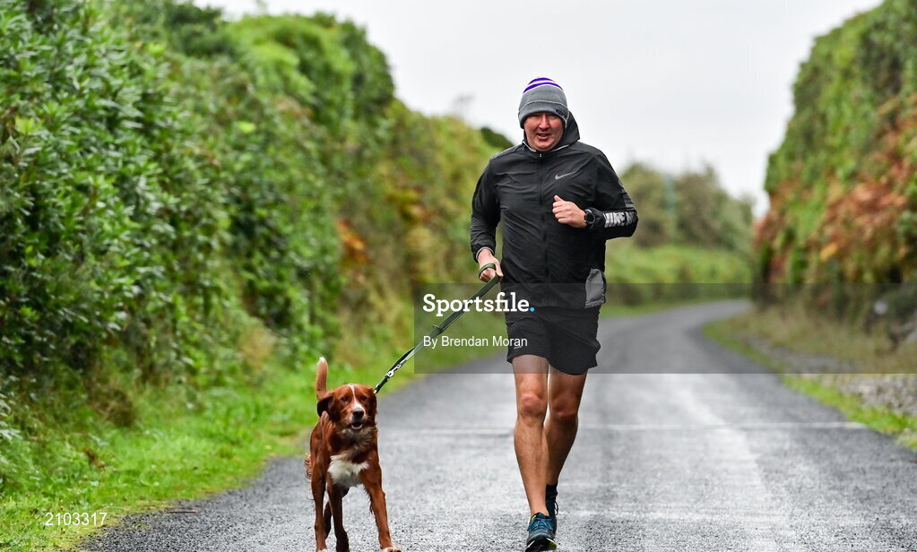 23 October 2021; Parkrun Ireland in partnership with Vhi, added a new parkrun at Achill Greenway on Saturday, 23rd of October, with the introduction of the Achill Greenway parkrun at Achill Greenway, Great Western Greenway in Achill, Mayo. Parkruns take place over a 5km course weekly, are free to enter and are open to all ages and abilities, providing a fun and safe environment to enjoy exercise. To register for a parkrun near you visit www.parkrun.ie. Pictured at the parkrun is Michael McMahon from Malahide in Dublin, who brought parkrun to Iireland. Photo by Brendan Moran/Sportsfile