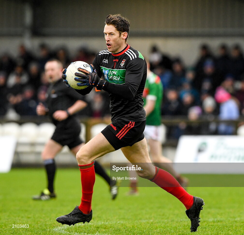 23 October 2021; David Clarke of Ballina Stephenites during the Mayo County Senior Club Football Championship Quarter-Final match between Westport St Patrick's and Ballina Stephenites at Connacht GAA Centre in Bekan, Mayo. Photo by Matt Browne/Sportsfile