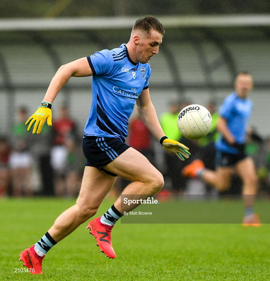 23 October 2021; Eoghan McLaughlin of Westport St Patrick's during the Mayo County Senior Club Football Championship Quarter-Final match between Westport St Patrick's and Ballina Stephenites at Connacht GAA Centre in Bekan, Mayo. Photo by Matt Browne/Sportsfile