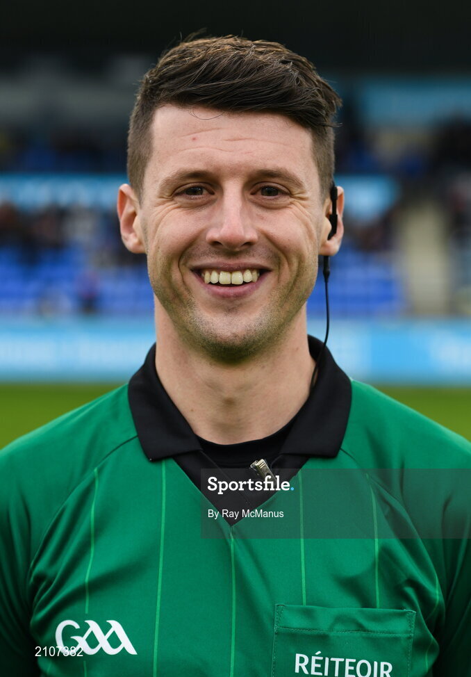 31 October 2021; Referee Sean Stack before the Go Ahead Dublin County Senior Club Hurling Championship Semi-Final match between Cuala and Kilmacud Crokes at Parnell Park in Dublin. Photo by Ray McManus/Sportsfile