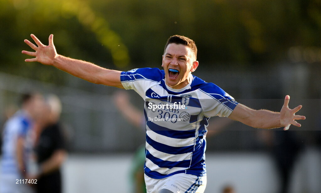 7 November 2021; Eamonn Callaghan of Naas celebrates after the Kildare County Senior Club Football Championship Final match between Naas and Sarsfields at St Conleth's Park in Newbridge, Kildare. Photo by Daire Brennan/Sportsfile