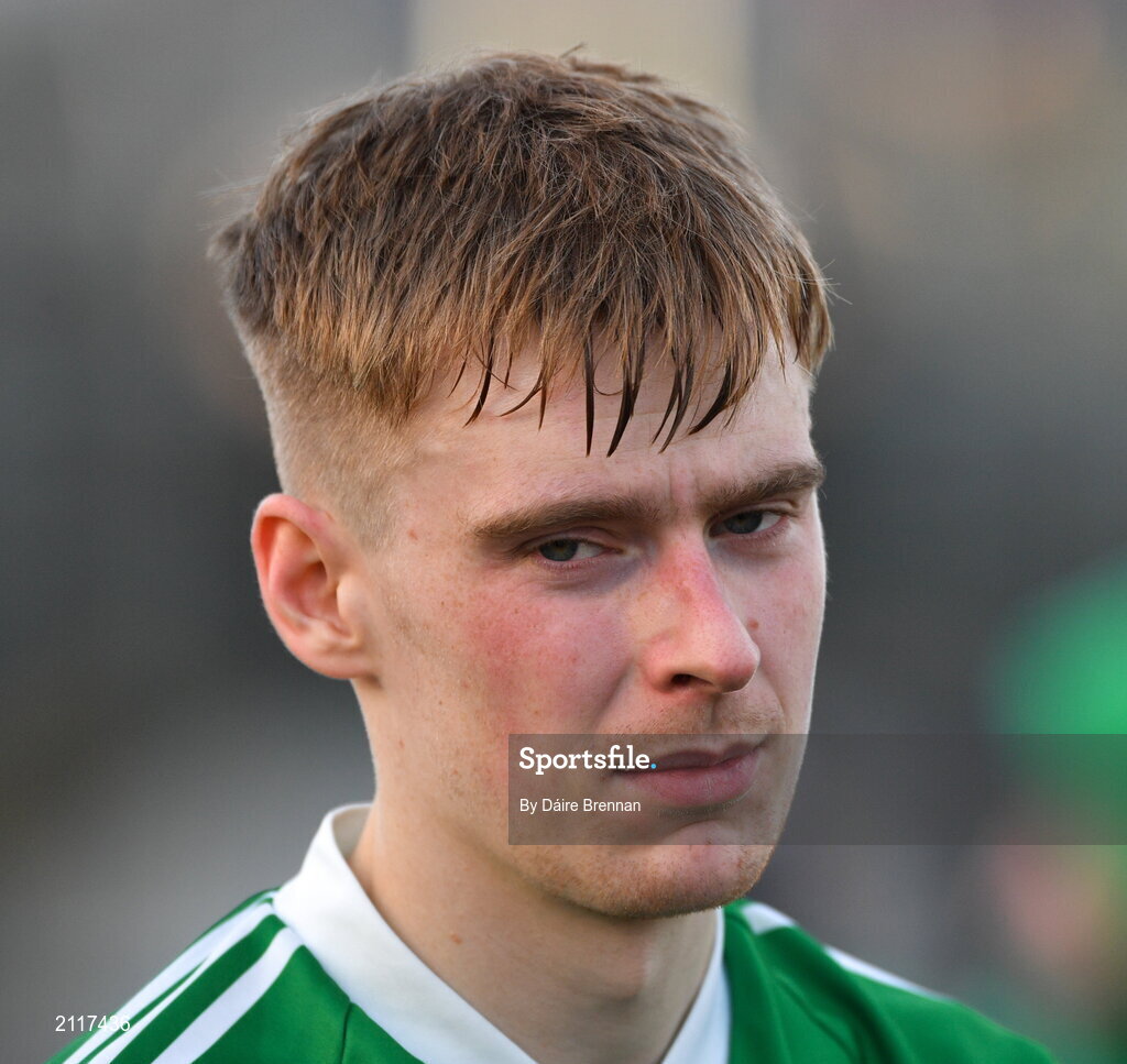 7 November 2021; A dejected David Shalvey of Sarsfields after the Kildare County Senior Club Football Championship Final match between Naas and Sarsfields at St Conleth's Park in Newbridge, Kildare. Photo by Daire Brennan/Sportsfile