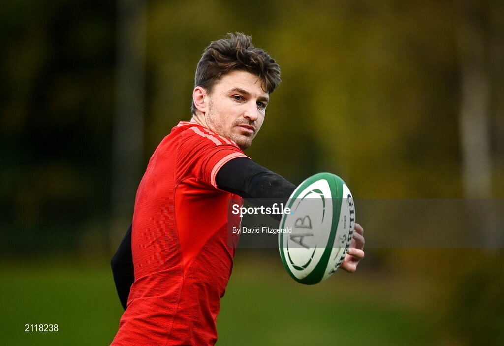 9 November 2021; Beauden Barrett during New Zealand All Blacks rugby squad training at UCD Bowl in Dublin. Photo by David Fitzgerald/Sportsfile