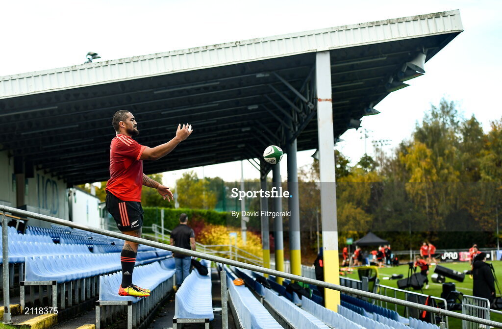 9 November 2021; Ofa Tuungafasi during New Zealand All Blacks rugby squad training at UCD Bowl in Dublin. Photo by David Fitzgerald/Sportsfile