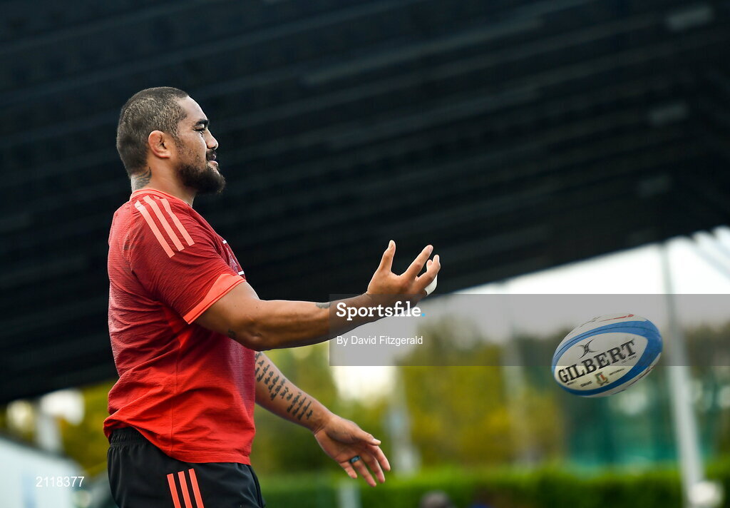 9 November 2021; Ofa Tuungafasi during New Zealand All Blacks rugby squad training at UCD Bowl in Dublin. Photo by David Fitzgerald/Sportsfile