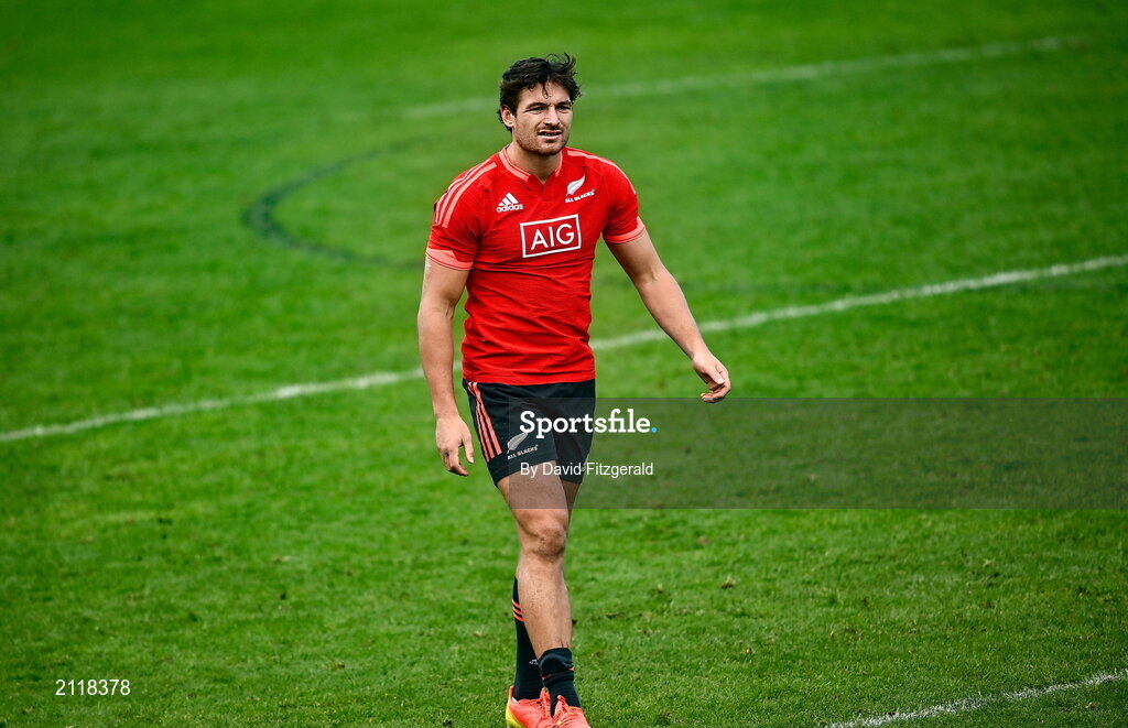 9 November 2021; George Bridge during New Zealand All Blacks rugby squad training at UCD Bowl in Dublin. Photo by David Fitzgerald/Sportsfile