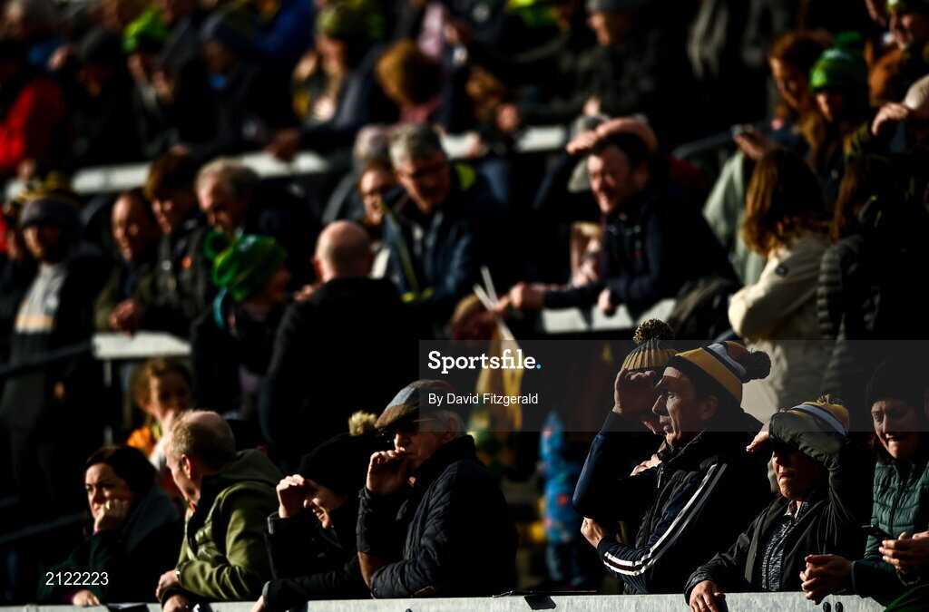 14 November 2021; Supporters look on during the Galway County Senior Club Football Championship Final match between Corofin and Mountbellew / Moylough at Pearse Stadium in Galway. Photo by David Fitzgerald/Sportsfile