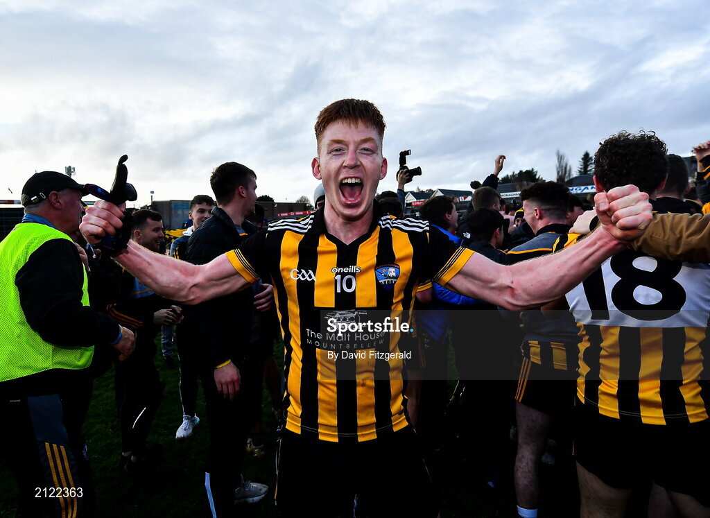 14 November 2021; Shane Moran of Mountbellew Moylough celebrates after the Galway County Senior Club Football Championship Final match between Corofin and Mountbellew / Moylough at Pearse Stadium in Galway. Photo by David Fitzgerald/Sportsfile