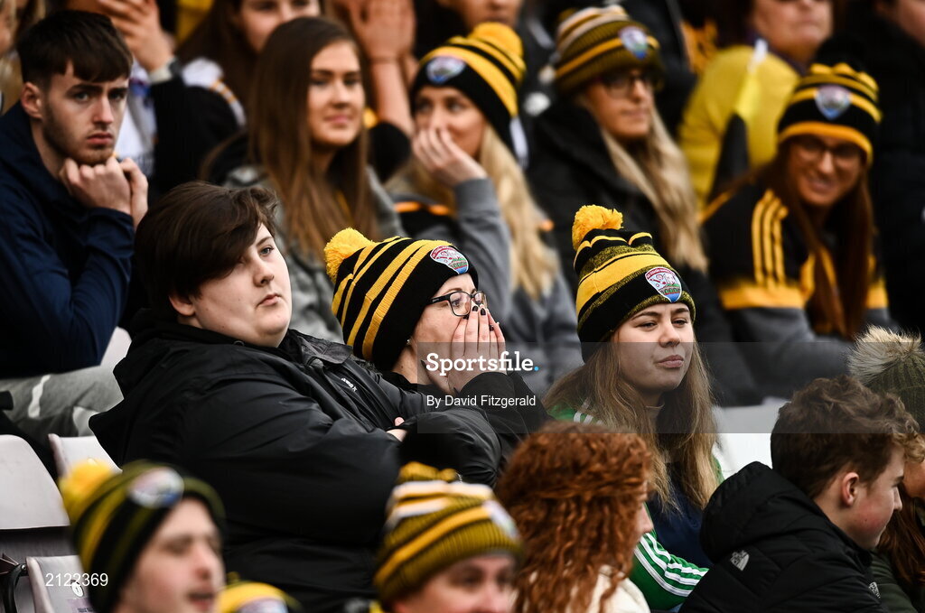 14 November 2021; Mountbellew Moylough supporters react late in the game during the Galway County Senior Club Football Championship Final match between Corofin and Mountbellew / Moylough at Pearse Stadium in Galway. Photo by David Fitzgerald/Sportsfile