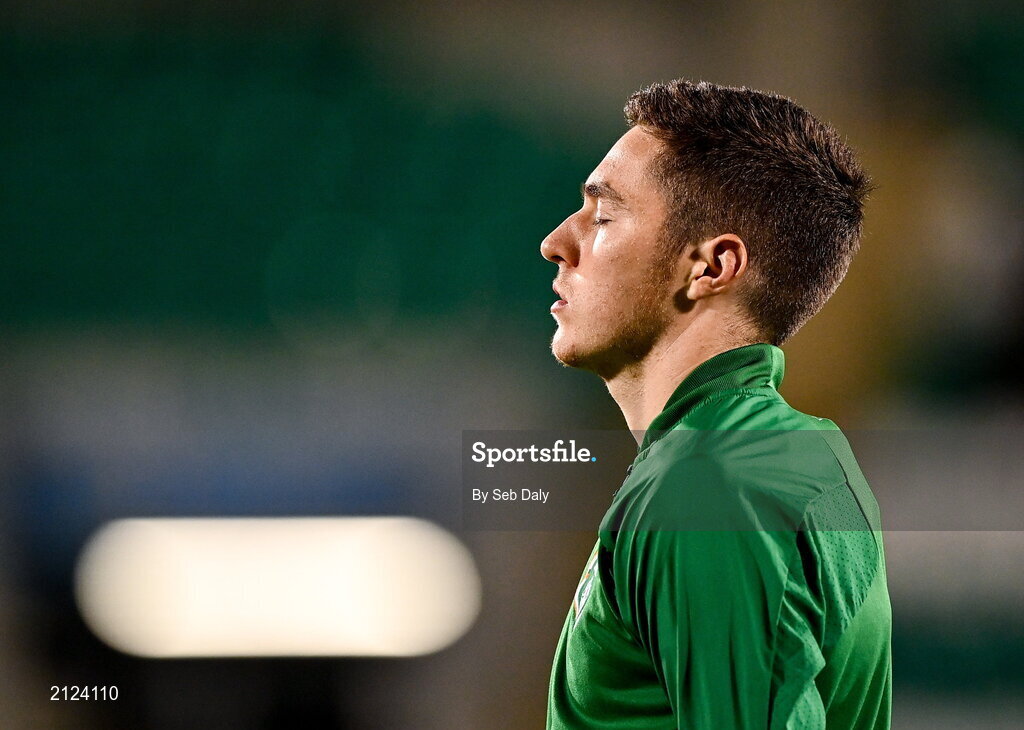 16 November 2021; Conor Coventry of Republic of Ireland during the UEFA European U21 Championship qualifying group A match between Republic of Ireland and Sweden at Tallaght Stadium in Dublin. Photo by Seb Daly/Sportsfile