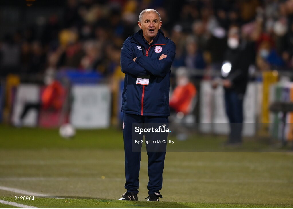 21 November 2021; Shelbourne manager Noel King during the 2021 EVOKE.ie FAI Women's Cup Final between Wexford Youths and Shelbourne at Tallaght Stadium in Dublin. Photo by Stephen McCarthy/Sportsfile