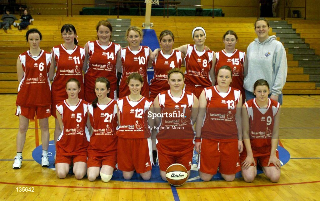 30 March 2004; The team from Killarney Community College. All - Ireland Schoolgirls Basketball League, Senior 'C' Final, Salesians, Limerick, v Killarney Community College, Kerry, ESB Arena, Tallaght, Dublin. Picture credit; Brendan Moran / SPORTSFILE *EDI*