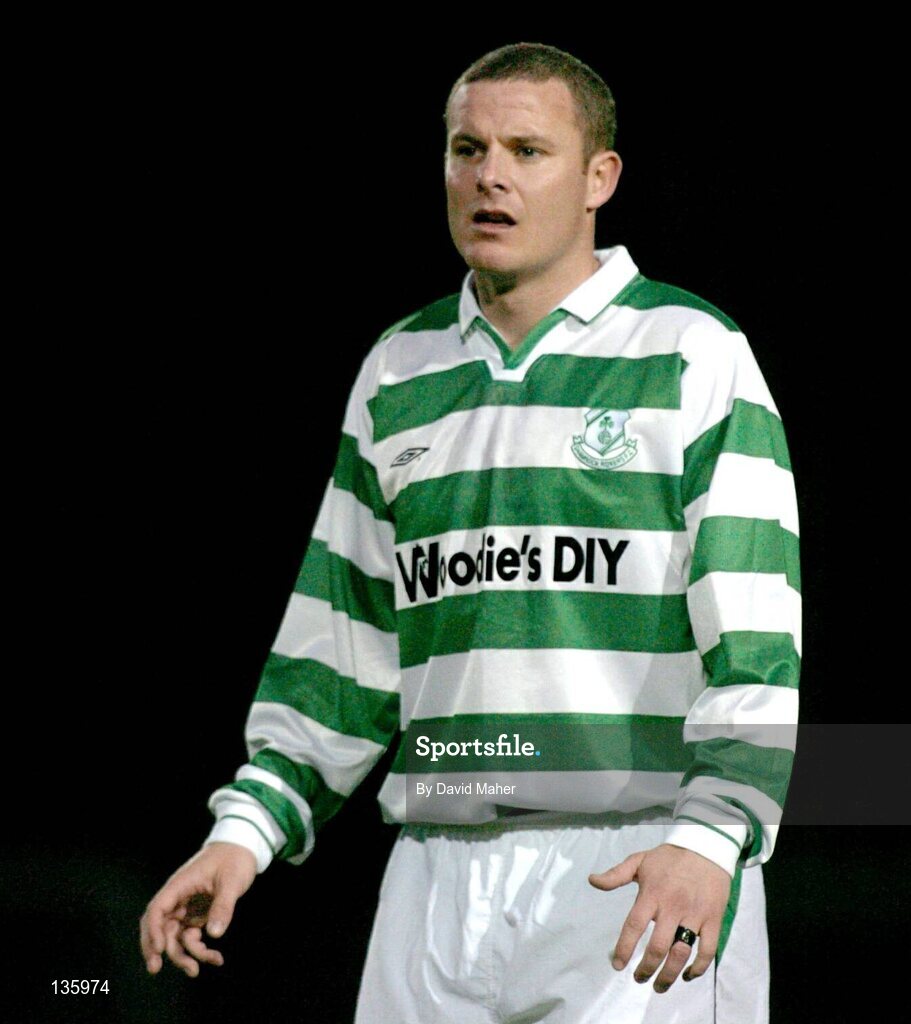 26 March 2004; Keith O'Halloran, Shamrock Rovers. eircom league, Premier Division, Shamrock Rovers v Cork City, Richmond Park, Dublin. Picture credit; David Maher / SPORTSFILE *EDI*