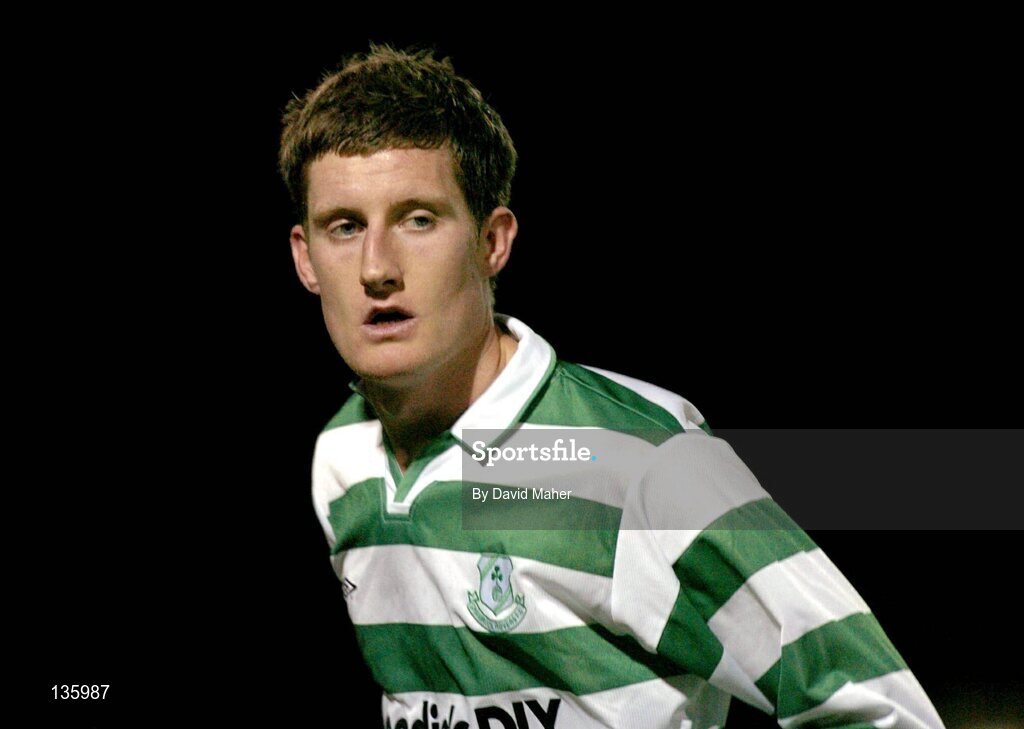 26 March 2004; Jason McGuinness, Shamrock Rovers. eircom league, Premier Division, Shamrock Rovers v Cork City, Richmond Park, Dublin. Picture credit; David Maher / SPORTSFILE *EDI*