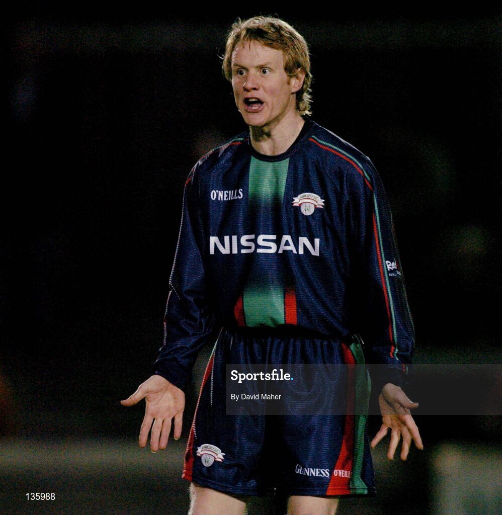26 March 2004; Colin T.O'Brien, Cork City. eircom league, Premier Division, Shamrock Rovers v Cork City, Richmond Park, Dublin. Picture credit; David Maher / SPORTSFILE *EDI*