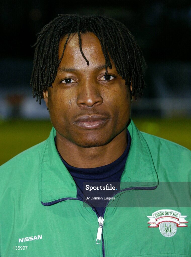 26 March 2004; Michael Nwankwo, Cork City. eircom league, Premier Division, Shamrock Rovers v Cork City, Richmond Park, Dublin. Picture credit; David Maher / SPORTSFILE *EDI*