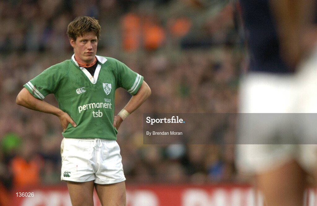 27 March 2004; Ronan O'Gara, Ireland. RBS Six Nations Rugby Championship 2003-2004, Ireland v Scotland, Lansdowne Road, Dublin. Picture credit; Brendan Moran / SPORTSFILE *EDI*