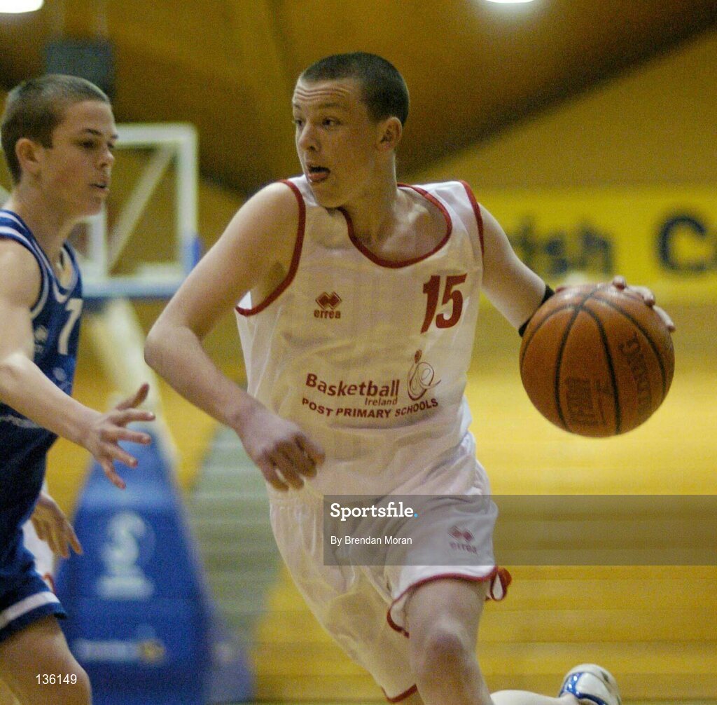 23 March 2004; Stephen Monaghan, St Pat's, Shannon. All-Ireland Schoolboys Basketball League, U16 'C'  Final, Dunshaughlin Community College, Meath v St Pat's, Shannon, Co. Clare, ESB Arena, Tallaght, Dublin. Picture credit; Brendan Moran / SPORTSFILE *EDI*