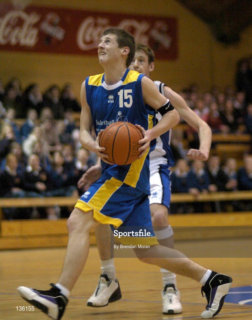 23 March 2004; Sean Stack, St Pat's, Shannon. All-Ireland Schoolboys Basketball League, U19 'C'  Final, St Aidan's, Cootehill, Co. Cavan v St Patrick's Comprehensive, Shannon, Co. Clare, ESB Arena, Tallaght, Dublin. Picture credit; Brendan Moran / SPORTSFILE *EDI*