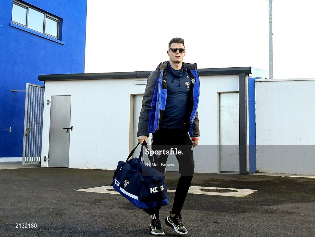 5 December 2021; Shane Dempsey of St Loman's arrives before the AIB Leinster GAA Football Senior Club Championship Quarter-Final match between Portarlington and St Loman's at MW Hire O’Moore Park in Portlaoise, Laois. Photo by Matt Browne/Sportsfile
