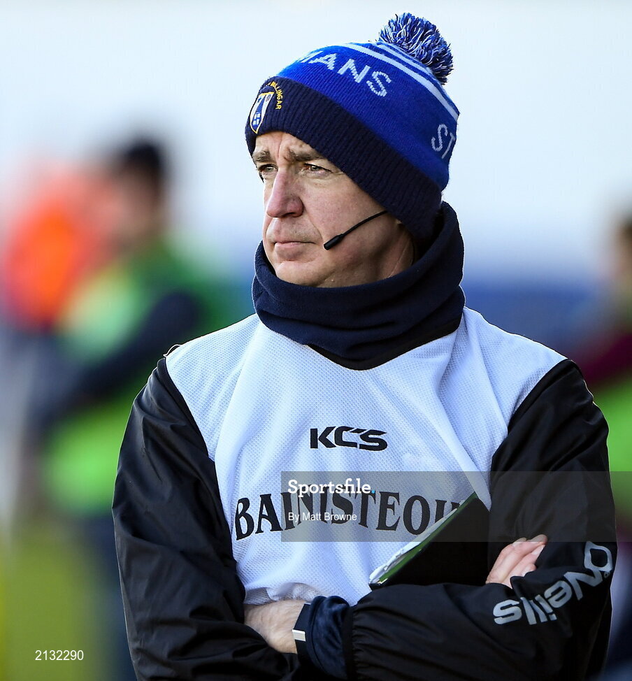 5 December 2021; Declan Kelly manager of St Loman's during the AIB Leinster GAA Football Senior Club Championship Quarter-Final match between Portarlington and St Loman's at MW Hire O’Moore Park in Portlaoise, Laois. Photo by Matt Browne/Sportsfile