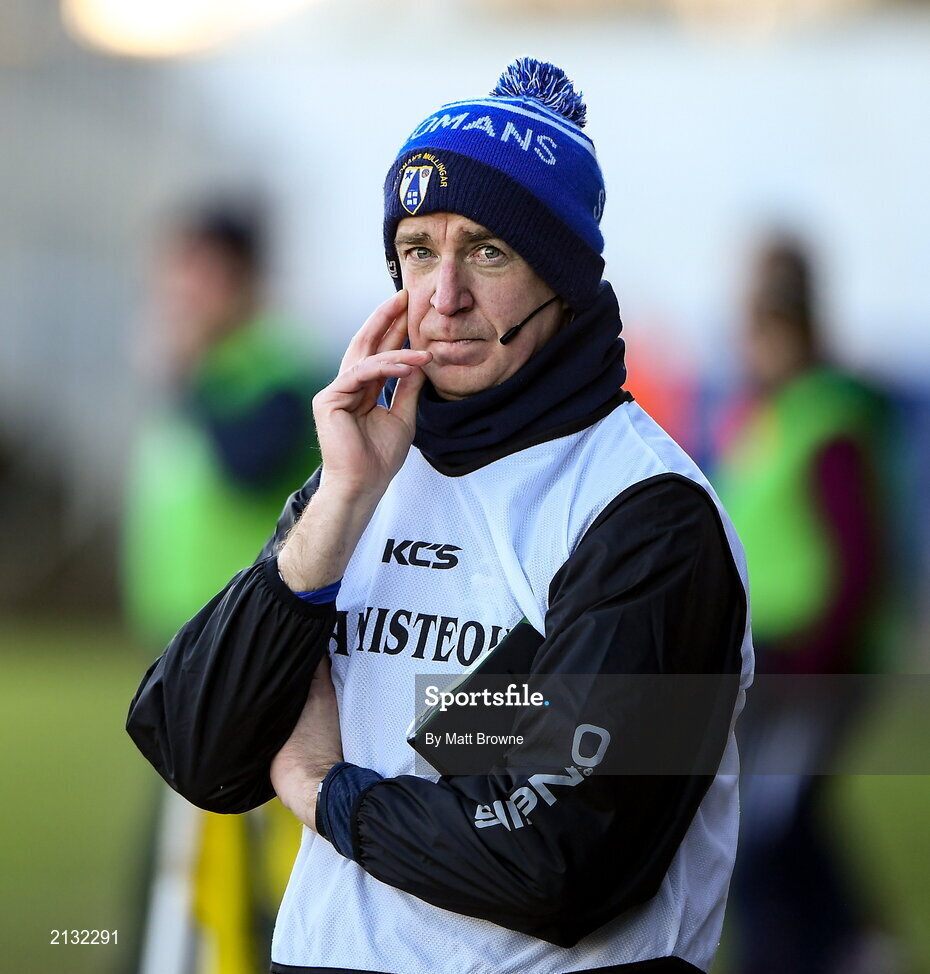 5 December 2021; Declan Kelly manager of St Loman's during the AIB Leinster GAA Football Senior Club Championship Quarter-Final match between Portarlington and St Loman's at MW Hire O’Moore Park in Portlaoise, Laois. Photo by Matt Browne/Sportsfile