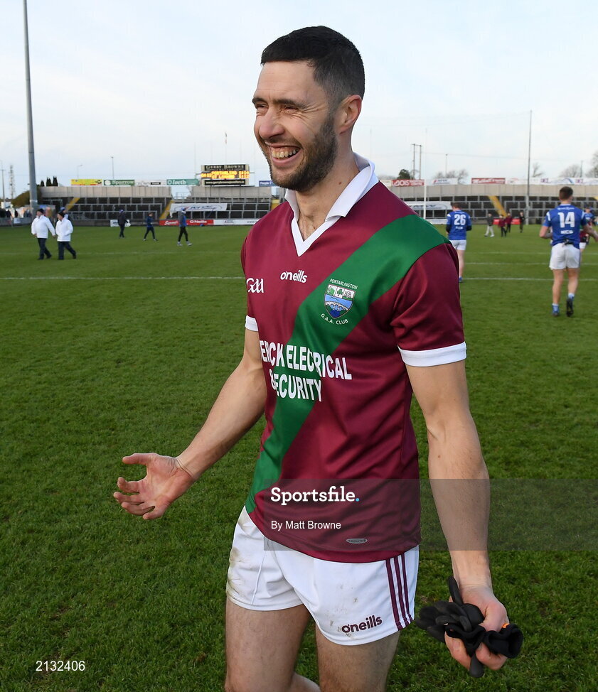 5 December 2021; David Murphy of Portarlington after the AIB Leinster GAA Football Senior Club Championship Quarter-Final match between Portarlington and St Loman's at MW Hire O’Moore Park in Portlaoise, Laois. Photo by Matt Browne/Sportsfile