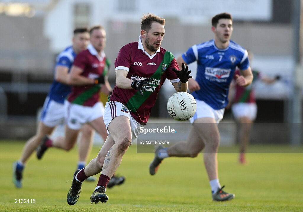 5 December 2021; Stephen O'Neill of Portarlington during the AIB Leinster GAA Football Senior Club Championship Quarter-Final match between Portarlington and St Loman's at MW Hire O’Moore Park in Portlaoise, Laois. Photo by Matt Browne/Sportsfile