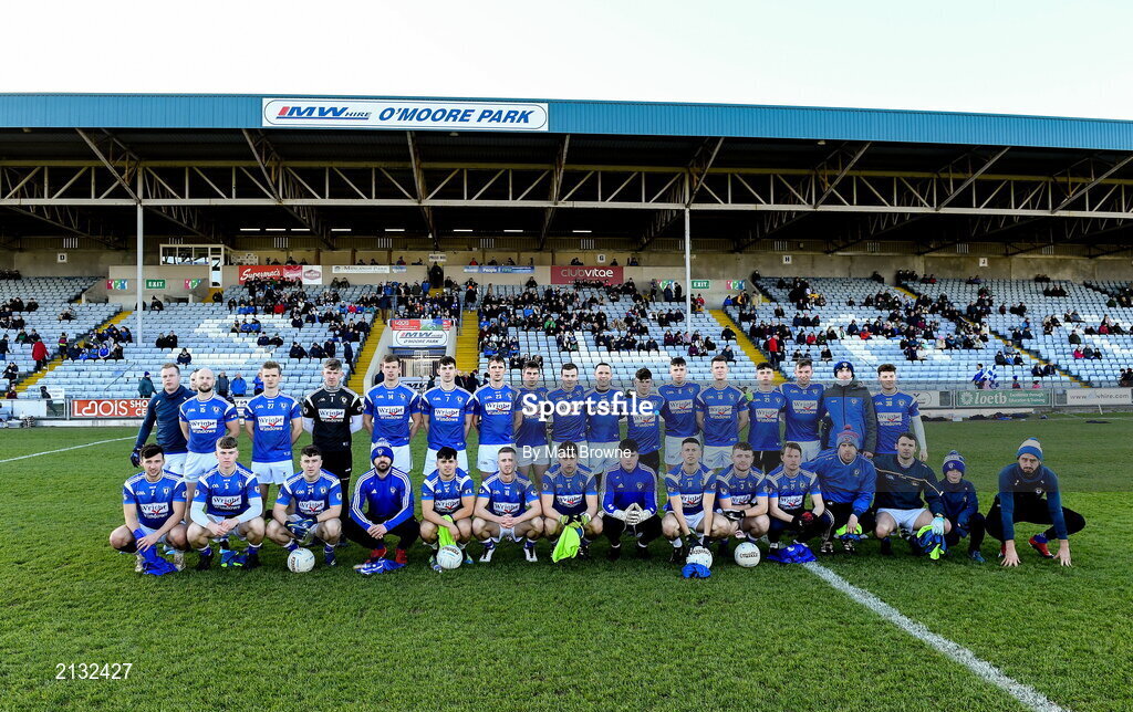 5 December 2021; The St Loman's squad before the AIB Leinster GAA Football Senior Club Championship Quarter-Final match between Portarlington and St Loman's at MW Hire O’Moore Park in Portlaoise, Laois. Photo by Matt Browne/Sportsfile