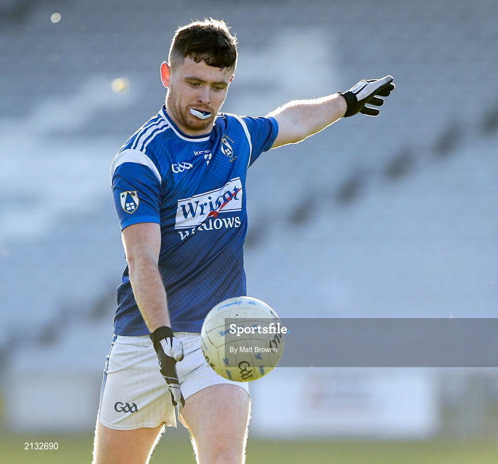 5 December 2021; Oisin Hogan of St Loman's during the AIB Leinster GAA Football Senior Club Championship Quarter-Final match between Portarlington and St Loman's at MW Hire O’Moore Park in Portlaoise, Laois. Photo by Matt Browne/Sportsfile