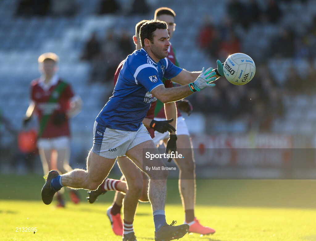 5 December 2021; Paddy Dowdall of St Loman's during the AIB Leinster GAA Football Senior Club Championship Quarter-Final match between Portarlington and St Loman's at MW Hire O’Moore Park in Portlaoise, Laois. Photo by Matt Browne/Sportsfile