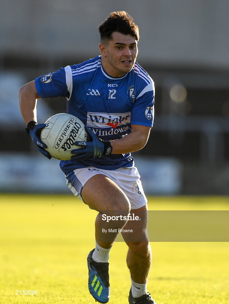 5 December 2021; TJ Cox of St Loman's during the AIB Leinster GAA Football Senior Club Championship Quarter-Final match between Portarlington and St Loman's at MW Hire O’Moore Park in Portlaoise, Laois. Photo by Matt Browne/Sportsfile