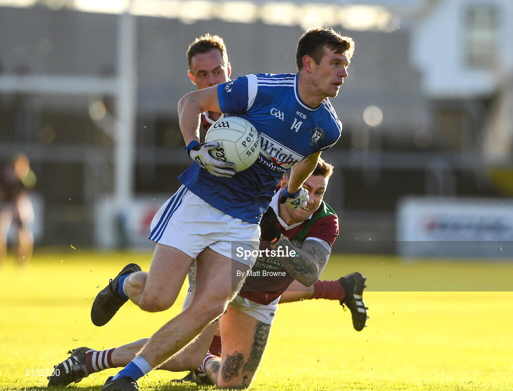 5 December 2021; John Heslin of St Loman's during the AIB Leinster GAA Football Senior Club Championship Quarter-Final match between Portarlington and St Loman's at MW Hire O’Moore Park in Portlaoise, Laois. Photo by Matt Browne/Sportsfile